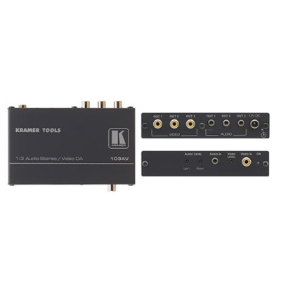 Bộ chia 1-3 và khuếch đại audio video Kramer 103AV