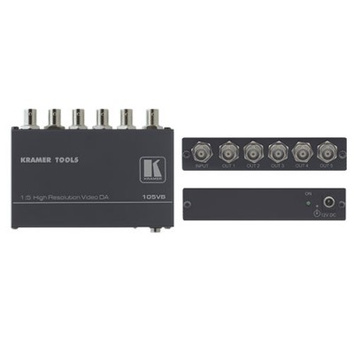 Bộ chia 1-5 và khuếch đại Video Kramer 105VB