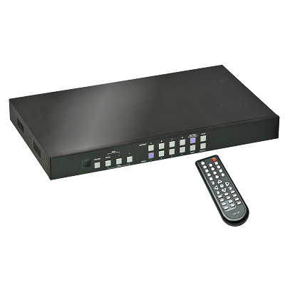 LINDY 38131 - 4x4 HDMI Matrix Switch with Video Wall Scaling