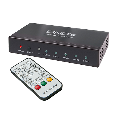 LINDY 38151 - HDMI 4K Switch, 4 Port