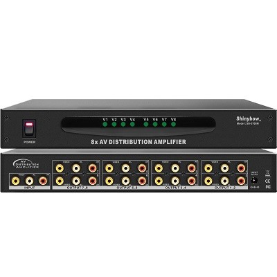 Bộ chia Shinybow SB-3708M 1x8 composite video-audio