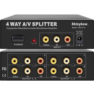 Bộ chia Shinybow SB-3714 1x4 composite video-audio