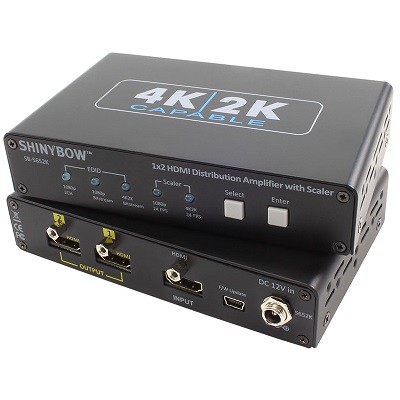 Shinybow SB-5652K (4K) 1x2 HDMI Distribution Amplifier Scaler