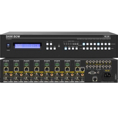 Shinybow SB-5688CAK (4K) 8x8 HDMI HDBaseT Matrix Switch Auxiliary Audio