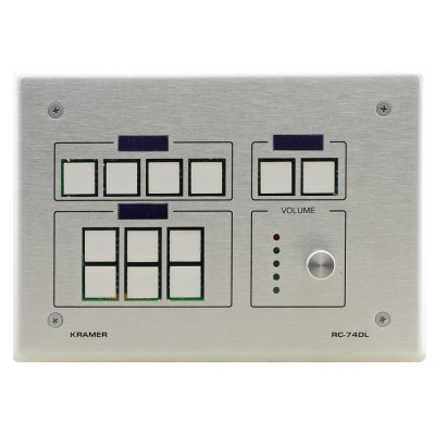 12–button Ethernet and KNET Control Keypad with Knob and Displays Kramer RC-74DL