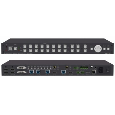 8–Input Presentation Matrix Switcher/Scaler with Seamless Video Cuts and 4K30 Output Support Kramer VP-778