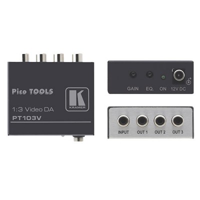 Bộ chia 1-3 và khuếch đại Composite Video Kramer PT-103V