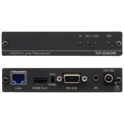 Kramer TP-580R 4K60 4:2:0 HDMI HDCP 2.2 Receiver with RS−232 - IR over Long−Reach HDBaseT